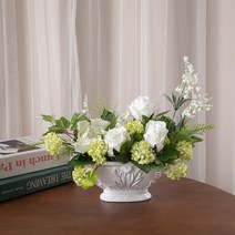 티그린수국센터피스set 35cm_P 조화 꽃 인테리어 장식, 없음