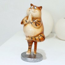 재물 카페 요가학원 인테리어소품 요가하는 고양이 (DS)