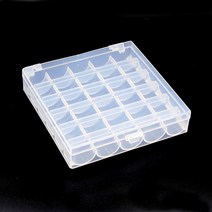 가정용미싱보빈케이스 30칸 화이트(투명)-보빈별도, 1개