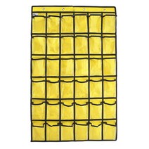 F3MA 36 투명 포켓 교실 포켓 차트 교사 휴대폰 홀더 걸이 계산기 정리함, 02 YELLOW