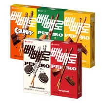 [박스] 롯데 빼빼로 혼합 5종 40개, 2200g