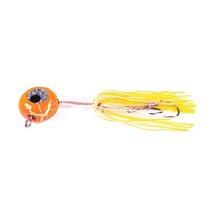 모조 인조 미끼 루어 바다 낚시 deep control up tenya madai jig kabura 바닷물 lure jighead 보트 베이트 새우 고무 스커트, 120G, yellow