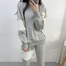 [키작녀&키큰녀]견장 배색 포인트 조거팬츠 트레이닝세트