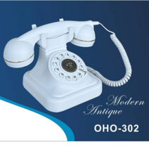 유선전화기 집전화기 가정용 옛날 레드 엔틱 레트로, 302화이트럭셔리