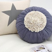 미공간플라워 데일리 호박쿠션 청해지 지름50cm (솜포함)