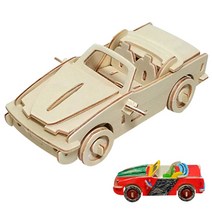 md 만들기대장 목공스포츠오픈카대형 나무모형색칠, 단품, 상세페이지 참조