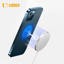 무선충전기 V-12 맥세이프 호환 마그네틱 무선충전패드 아이폰 USB Type-C 변환젠더 메탈링 사은품증정, 화이트(사은품증정), V12_무선충전기
