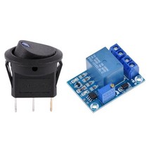 음향 앰프 미니 탑12V LED 인버터 로커 스위치 라운드 SPST 블루 YX-X0001 DC 배터리 저전압 관리 모듈, 01 파란