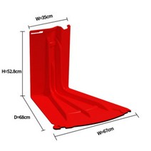 차수막 차수벽 물막이판 방수문 차수문 홍수 대비 플라스틱 L 자형 홍수 조절 물 조절, 50cm 아우터 벤딩 플레이트-블쏘