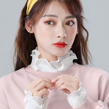 미르마루 넥케이프+손목 커프스 세트 + 파우치 세트 레이어드카라 이중 탈부착 AB