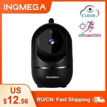 INQMEGA HD 1080P 클라우드 무선 IP 카메라 인간의 가정 보안 감시 CCTV 네트워크 와이파이 카메라의 지능형 자동 추적, 720P- 화이트, 협력사, 미국 플러그
