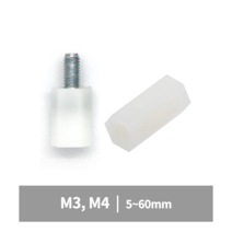 플라스틱 지지대볼트 너트 M3 M4 육각 스페이서 연결 관통 모니터암 브라켓연장 PCB기판 서포트, 2.지지대 너트(플라스틱), M3(3mm), 10mm, 1개