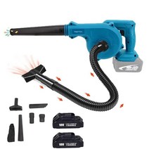 TEETOK 무선 송풍기 흡입 리프 송풍기 PC 더스트 클리너 집진기 스노우 바비큐, 2x3.0Ah