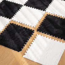 카페트 애견 강아지 미끄럼방지 층간소음 퍼즐 매트, 10P, 블랙