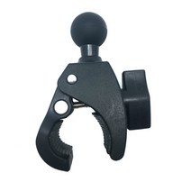 Universal Motorbike 자전거 고정 브래킷 25mm 볼 헤드 마운트 홀더 GPS 용., Black