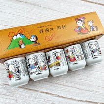 한국 전통 디자인 선물 술잔 세트 - 2023958EA, 쿠팡 2 6 남자여자 그림