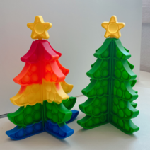 푸쉬팝 크리스마스트리 팝잇 장난감, 3종세트