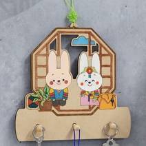 아트랄라 새해토끼 키링걸이 (1인용) 마스크걸이 열쇠고리 인테리어소품, 단품