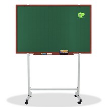 영남칠판 자석 분필칠판+스텐드 90x60cm 칠판, 체리투톤