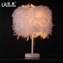 유럽 패션 깃털 바닥 테이블 램프 결혼식 축하 북유럽 장식 램프 침실 침대 옆 아이디어 램프-81559, 10. 중간 큰 빨간색 전등갓