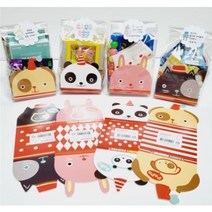 어린이집 유치원 쿠키받침+봉투세트 4P 간식포장봉투 간식포장지 종이받침 트레이 간식포장 학원 교회 단체 구디백포장봉투, 쿠키받침(4p)+봉투(4p), 신청안함