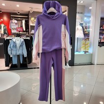 애플핑크 이런 가격이면~~ 망설이면 품절/여아전문 주니어브랜드/봄 가을/데일리룩/캐주얼룩/빠른배송/컬러블록후드+일자팬츠 상하세트 APS8R109-7954