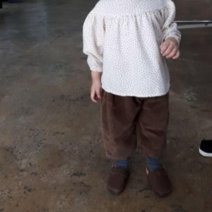 돌 아기 유아 아동 키즈 남자 여자 아이 봄 가을 간절기 골지 골덴 바지 브라운 갈색 고무줄 밴딩 와이드 배기 핏 통 코듀로이 팬츠 9호 오늘 출발