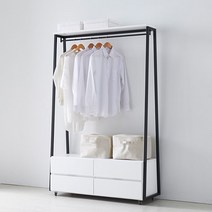 아이앤 아이앤 레버티 1200 2단서랍 이동식 행거 SY, 애쉬