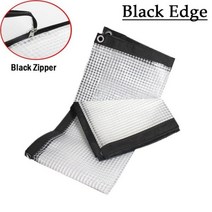 PE 투명 방수 천 정원 Pergola 방수 방수포 지퍼 도어 발코니 캐노피 차양 도어 커튼 0.33mm, Zipper-Black Edge_1.5x4m