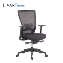 체어스 T553G TOH55330LB 팔걸이 요추지지 의자, 색상:BK