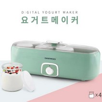 원터치 요구르트 제조기 요플레 그릭 요거트 만드는 기계 메이커 유산균 발효기 집에서 만들기, 대우용기4개요구르트제조기