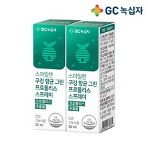 [KT알파쇼핑]녹십자 스마일렌 구강 항균 그린 프로폴리스 스프레이 30m 2통, 상세페이지참조