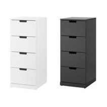 이케아 NORDLI 노르들리 4칸서랍장/협탁/수납장, 앤트러싸이트_692.398.48