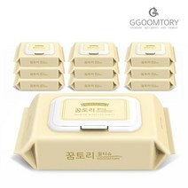 꿈토리물티슈 더 도톰한 골드 리필형 엠보싱, 60매, 10팩