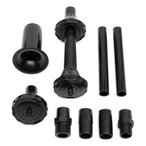 9pcs 작은 분수 노즐 키트 물 분수 노즐 머리 연못 분수 잠수정 펌프 풀, 하나, 검정
