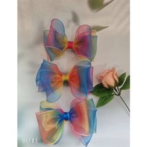 무지개 인타 볼륨 리본