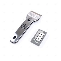 다용도 스텐 날 교체 교체식 스크래퍼 헤라 냄비 기름기 제거 껌칼 밀칼 퍼티 작업 스크레이퍼 본체, B 날5P