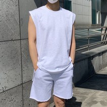 나시 민소매 남자 기본템 캐쥬얼 목안늘어나는