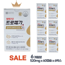 프로메가 알티지 오메가3 듀얼 혈행개선 혈행 건강 6개월 6박스, 단품, 단품