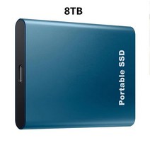 외장하드 SSD 메모리카드 1TB 2TB 휴대용 SSD HD 외장 하드 드라이브 4TB 솔리드 스테이트 디스크 USB 3.1, 10 Blue 8TB, 한개옵션1
