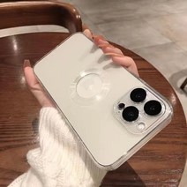 아이폰 케이스 감성 예쁜 고급 13 pro max 12 11 pro max xs glass camera protector cover에 대한 럭셔리 투명 도금 로고 구멍