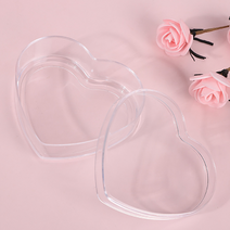 하트 모양 투명 보관함 중 선물상자 포장 과자 간식 보관