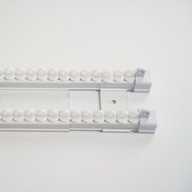 커튼부자재 이중 커튼레일 화이트, 12자 (180~360cm)