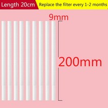 8x200mm9x200mm10x200mm는 1l2l3000ml 대형 가습기에 적합합니다. 아로마 필터 분무기 교체 면봉을자를 수 있습니다., 9mmx200mm, 20개