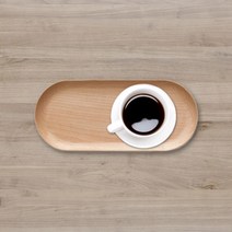 기타 플랫 타원형 우드트레이 30x13cm/홈카페 인테리어