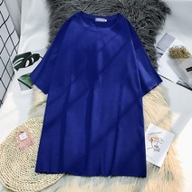 하의 실종 반팔 여 티셔츠 하양에어 박시 상의 화이트 오버핏 라운드 반팔