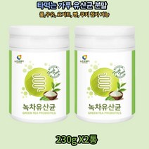 프락토올리고당 락토바실러스 람노수스 플란타룸퍼맨텀 비피덤 녹차 유산균 분말 가루 200X 2통 베이킹반죽 물 우유 요거트 첨가