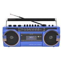 (해외구매대행) 1980 80년대 옛날감성 옛날오디오 레트로오디오 레트로 블루투스 카세트플레이어 도깨비팜2, 블루 블루투스