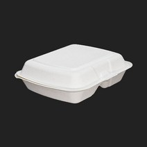 펄프 용기 2칸 도시락 200개입