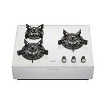 린나이 빌트인 쿡탑 3구 화이트 펄 RBR-P3511WD(560X430)+케이스 세트구성, 실버 높은케이스(FS-L5510SI), 택배요청, RBR-P3511WD(가스통/LPG)